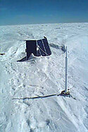 Doris beacon on the Sorsdal Glacier, East Antarctica