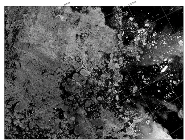 Sentinel-1A's classical SAR image alone (Credit Cnes/CLS)